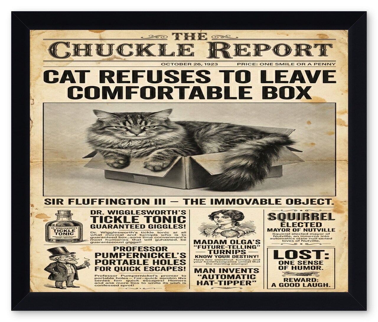 CustomPictureFrames.com Newspaper Frame - Multiple Sizes Made in the USA